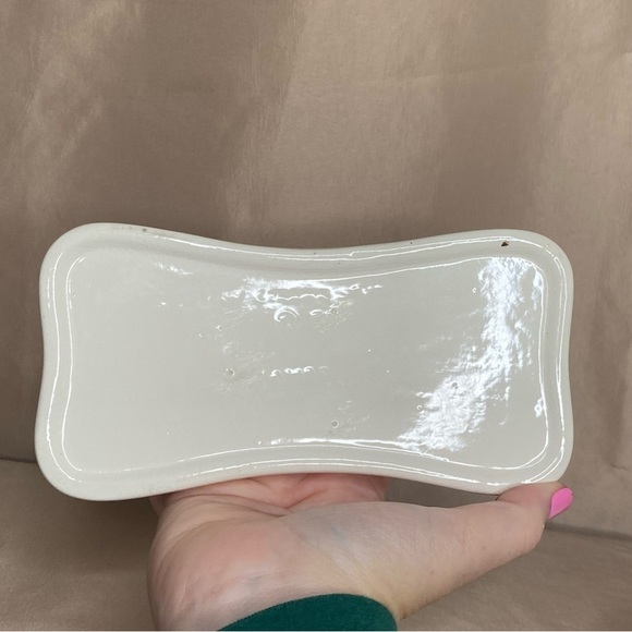 Vintage Jamar Mallory Ceramic Trinket Jewelry Box Gold Trim Roses - Picture 12 of 15